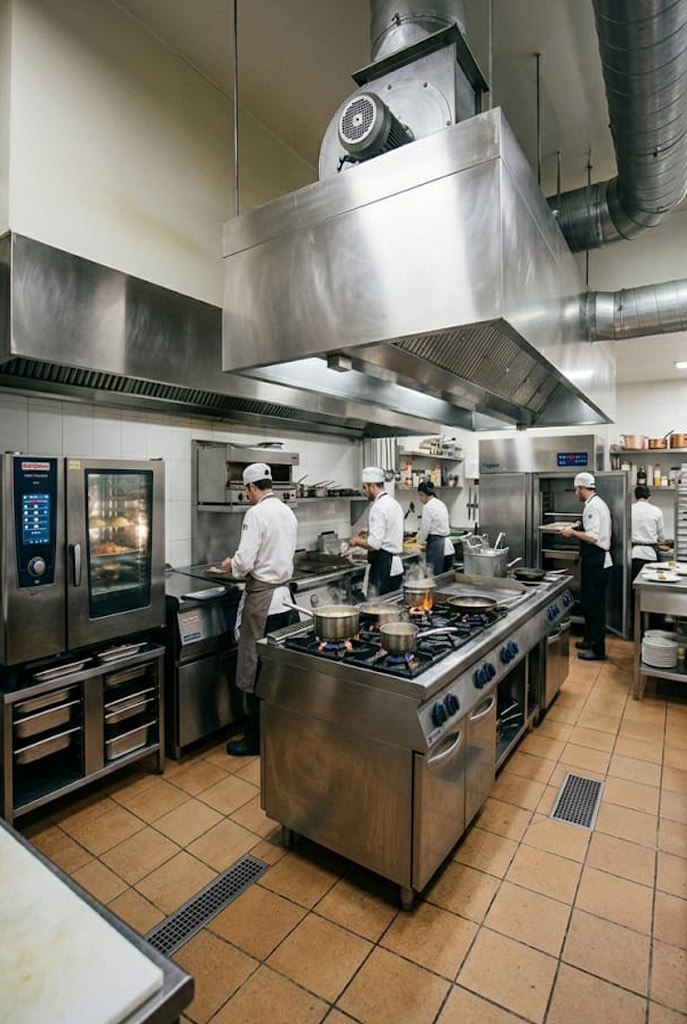 Cocina profesional del Restaurante Maríamulata